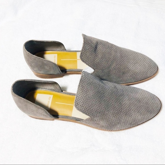🔥MOVING SALE🔥 Dolce Vita gray Cody perforated suede slip on D’orsay flats sz8.5 - Picture 10 of 11